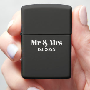 Persoonlijke Mr & Mrs met trouwdatum – Elegant