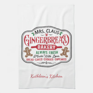 Persoonlijke Mrs Claus Kerst Koekjes Bakken Theedoek