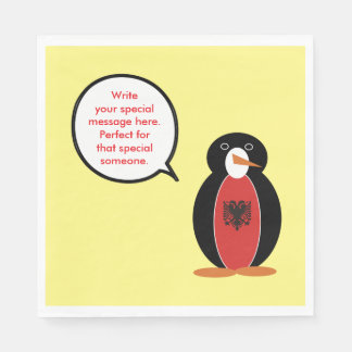 Persoonlijke Ms. Penguin Albanië Feest Papier Servet