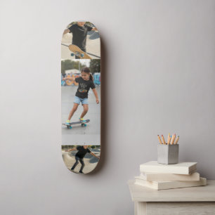 Persoonlijke muurdecoratie met 3 foto's   Op maat  Skateboard