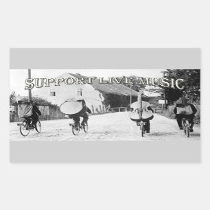 Persoonlijke muziek ondersteunen rechthoekige sticker