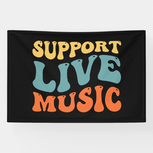 Persoonlijke muziek ondersteunen spandoek (Horizontaal)