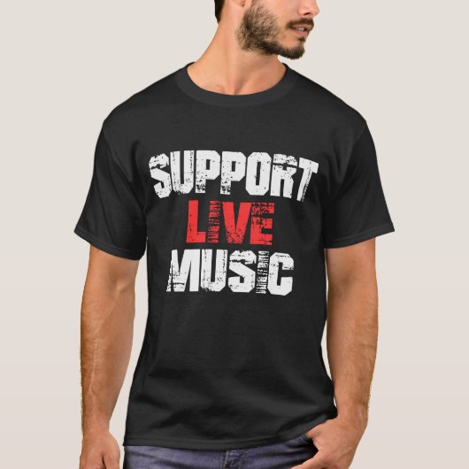 Persoonlijke muziek ondersteunen t-shirt (Voorkant)
