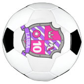 Persoonlijke naam 10e verjaardag voetbal meisjes (Gedraaid)