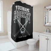 Persoonlijke NAAM Aangepaste PC-ploeg voor Hockey  Douchegordijn (In situ)
