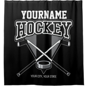 Persoonlijke NAAM Aangepaste PC-ploeg voor Hockey Douchegordijn