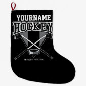 Persoonlijke NAAM Aangepaste PC-ploeg voor Hockey Grote Kerstsok (Voorkant)