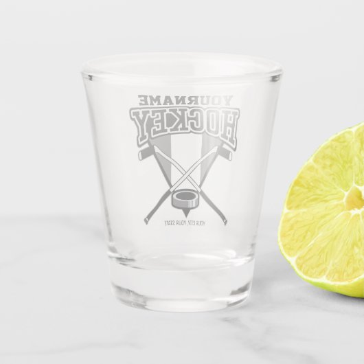 Persoonlijke NAAM Aangepaste PC-ploeg voor Hockey Shot Glas (Achterkant)