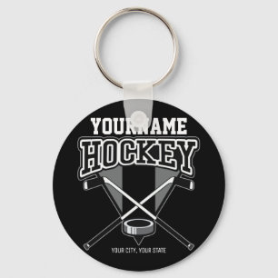 Persoonlijke NAAM Aangepaste PC-ploeg voor Hockey  Sleutelhanger