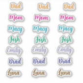 Persoonlijke naam Aangepaste Stickers (Voorkant)