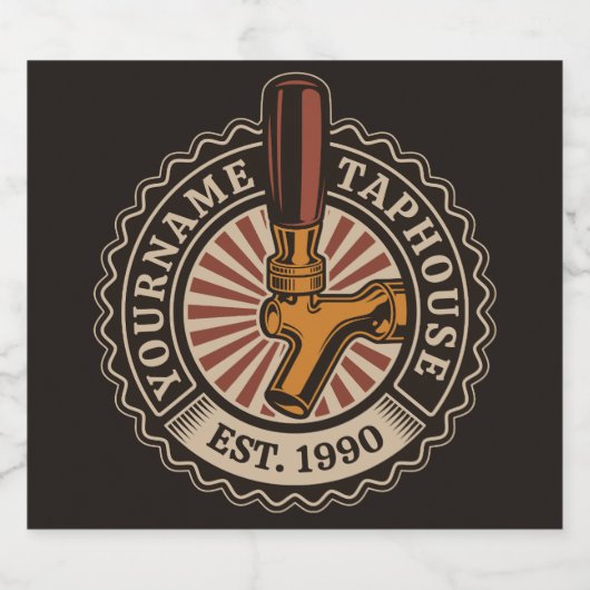 Persoonlijke NAAM Ambachtelijke Bier Taphouse Brou Bier Etiket (Enkel label)