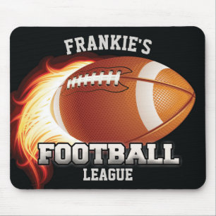 Persoonlijke NAAM American Football Flames Sports Muismat