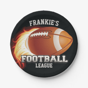 Persoonlijke NAAM American Football Flames Sports Papieren Bordje