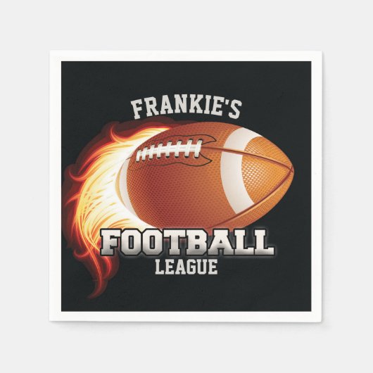 Persoonlijke NAAM American Football Flames Sports Servet (Voorkant)