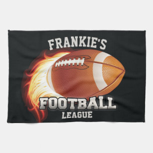 Persoonlijke NAAM American Football Flames Sports Theedoek