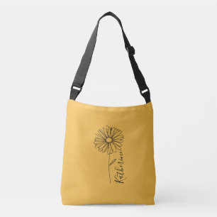 Persoonlijke naam April madelief Geboorte Bloem Crossbody Tas