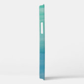 Persoonlijke naam aqua waterverf iPhone 12 hoesje (Achterkant / Rechts)