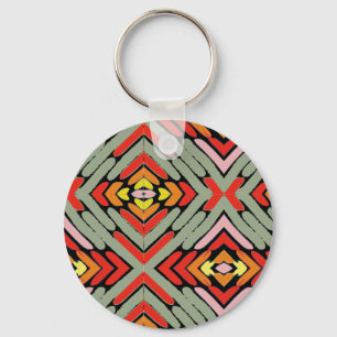 Persoonlijke naam artsy zuidwesters patroon sleutelhanger