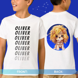 Persoonlijke naam Astrologie Dierenriem teken Leo  T-shirt