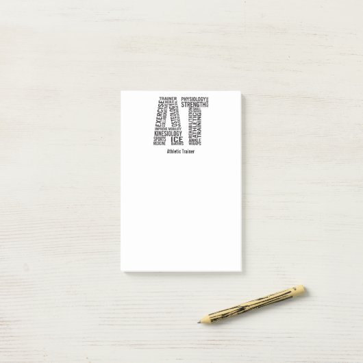 Persoonlijke naam Athletic Trainer AT Post-it® Notes (Op bureau)