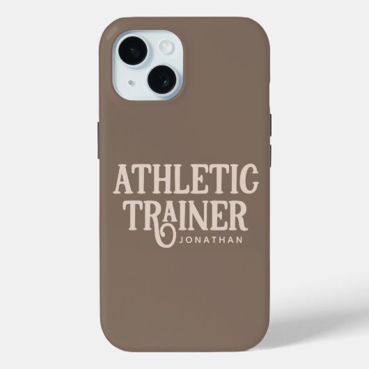 Persoonlijke naam Athletic Trainer Case-Mate iPhone Case (Achterkant)