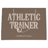 Persoonlijke naam Athletic Trainer Groot Cadeauzakje (Voorkant)
