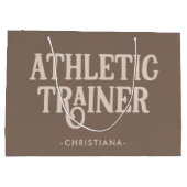 Persoonlijke naam Athletic Trainer Groot Cadeauzakje (Achterkant)