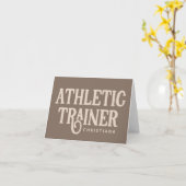 Persoonlijke naam Athletic Trainer Kaart (Gele Bloem)