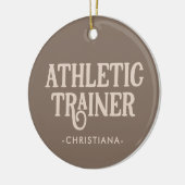 Persoonlijke naam Athletic Trainer Keramisch Ornament (Links)