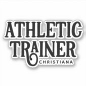 Persoonlijke naam Athletic Trainer Sticker (Voorkant)
