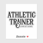 Persoonlijke naam Athletic Trainer Sticker (Vel)
