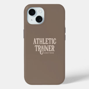 Persoonlijke naam Atletiekcoach iPhone 15 Hoesje