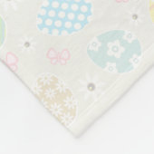 Persoonlijke naam Baby Bunny Butterfly Easter Eggs Fleece Deken (Hoek)