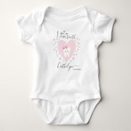 Persoonlijke naam Baby Girl First Tooth Outfit Romper