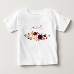 Persoonlijke naam Baby Girl Waterverf Floral-8