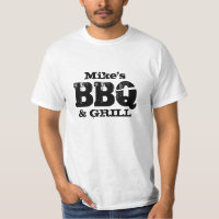 Persoonlijke naam BBQ t shirt voor mannen voor geb
