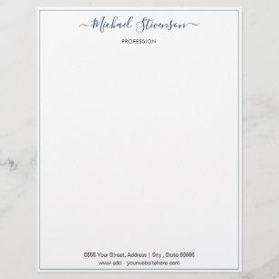 Persoonlijke naam Beroepsadres Letterhead Briefhoofd