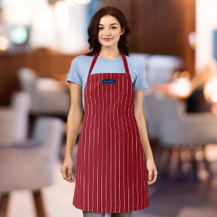 Persoonlijke naam bewerkbare kleuren Klassieke str Schort