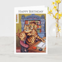 Persoonlijke naam Birthday Cats Kitten Louis Wain