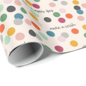 Persoonlijke naam | Birthday Confetti Cadeaupapier (Rol Hoek)