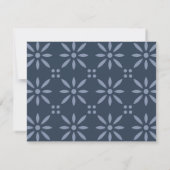 Persoonlijke naam blauwe strik notitiekaartje (Achterkant)