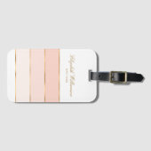 Persoonlijke naam Blush Pink Gold Bagagelabel (Voorkant (horizontaal))