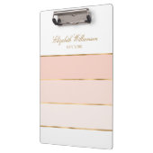 Persoonlijke naam Blush Pink Gold Klembord (Links)