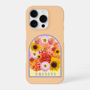 Persoonlijke naam Boog Bloemen iPhone 16 Pro Hoesje