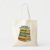 Persoonlijke naam Book Lover Tote Bag (Voorkant)