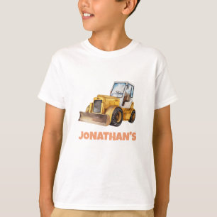 Persoonlijke Naam Bouwvoertuig Bulldozer T-shirt
