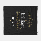 Persoonlijke naam Briljant mooi dapper Fleece Deken (Voorkant (Horizontaal))