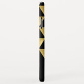 Persoonlijke naam Chic Black Faux Gold-driehoek Case-Mate iPhone Case (Achterkant/rechts)