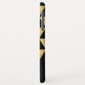 Persoonlijke naam Chic Black Faux Gold-driehoek Case-Mate iPhone Case (Achterkant/links)