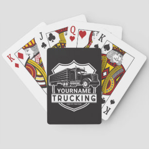 Persoonlijke NAAM die Big Rig Semi Trucker Truckin Pokerkaarten